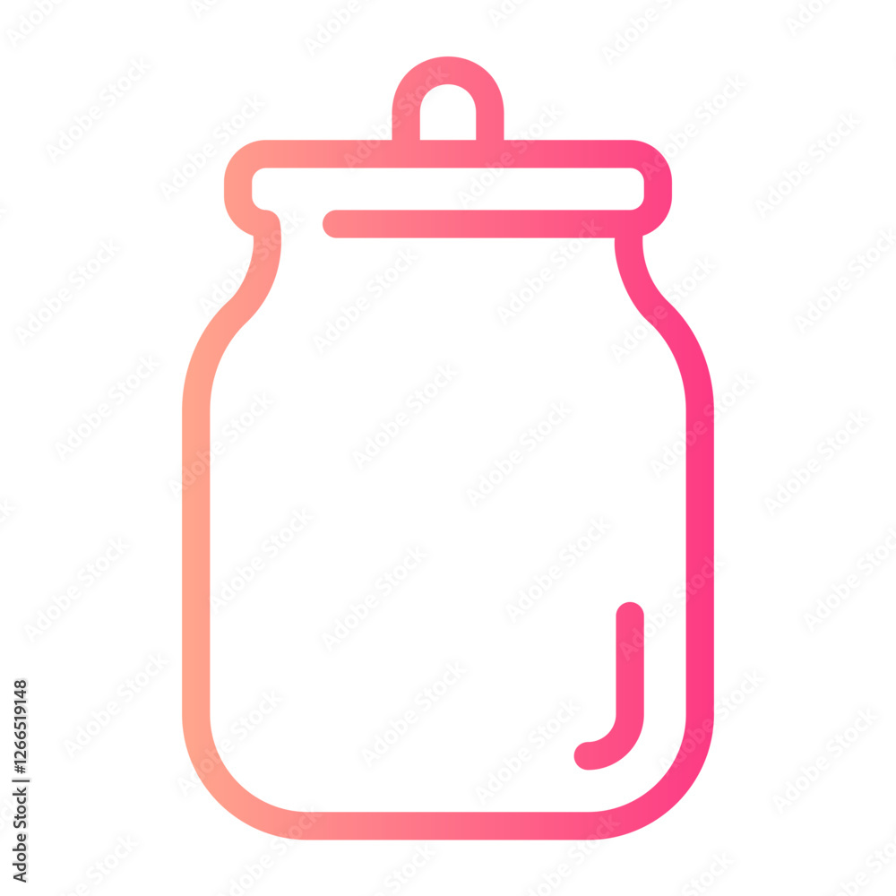 Wall mural plastic jar gradient icon