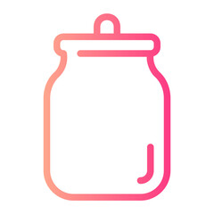 Obraz premium plastic jar gradient icon