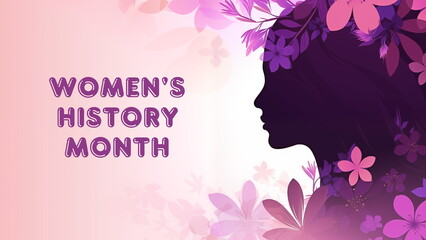 Women's History Month, international women's day, women empowerment and inspiration, Female Silhouette with colorful design for background, wallpaper, banner