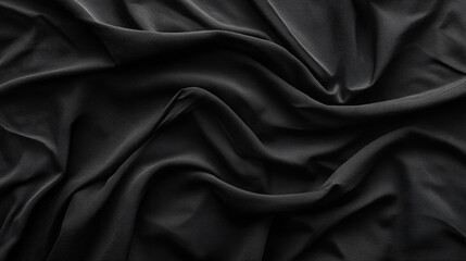 Fototapeta premium Mockup design showcasing a simple black t-shirt with a smooth fabric texture, perfect for creative customization tyojects