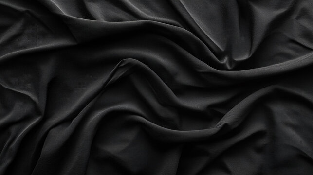 Mockup design showcasing a simple black t-shirt with a smooth fabric texture, perfect for creative customization tyojects