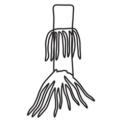 Prop roots line icon