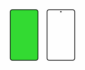 Green Screen Mobile Phone Mockup for Design Inspiration