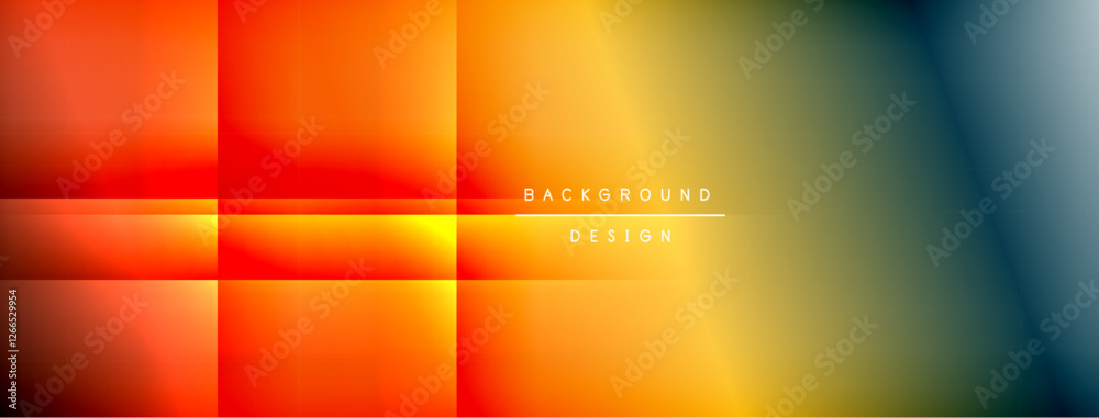 Poster Dynamic shadow lines with gradient colors geometric background