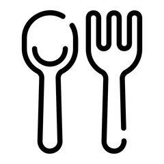 cutlery line icon