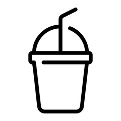 milkshake line icon