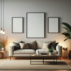 modern living room with sofa