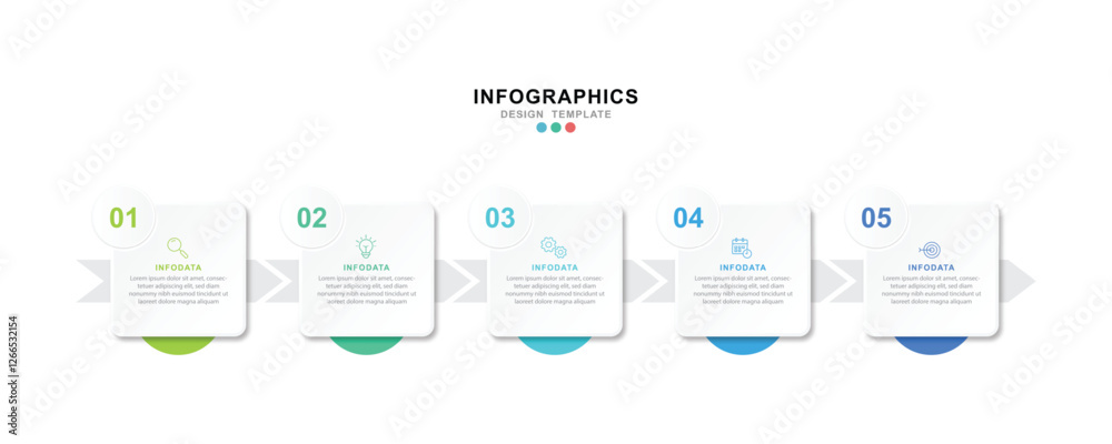 Poster Vector Infographic label design template with icons and 5 options or steps. for your business data. Vector Illustration.