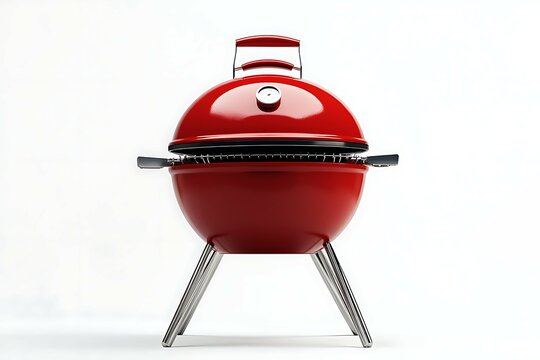 recommend clip art: A red barbecue grill on a white background