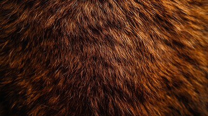 Fototapeta premium Brown bear fur texture close-up, natural background, wildlife detail