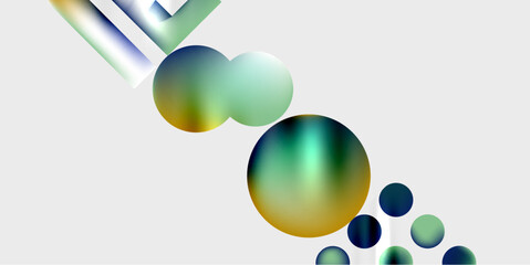Circles and triangles modern art. Vector Illustration For Wallpaper, Banner, Background, Card, Book Illustration, landing page