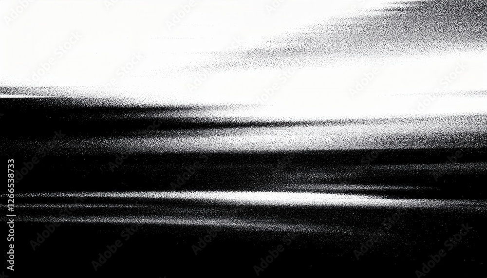 Leinwandbilder black and white abstract motion blur with digital distortion creating dynamic contrast and texture in visual art design