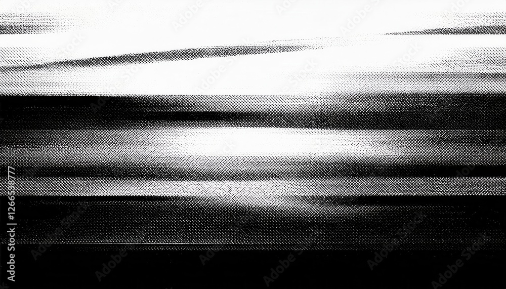 Poster black and white abstract motion blur with digital distortion creating dynamic contrast and texture in visual art design