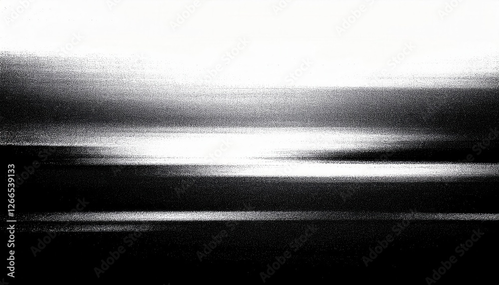 Poster black and white abstract motion blur with digital distortion creating dynamic contrast and texture in visual art design