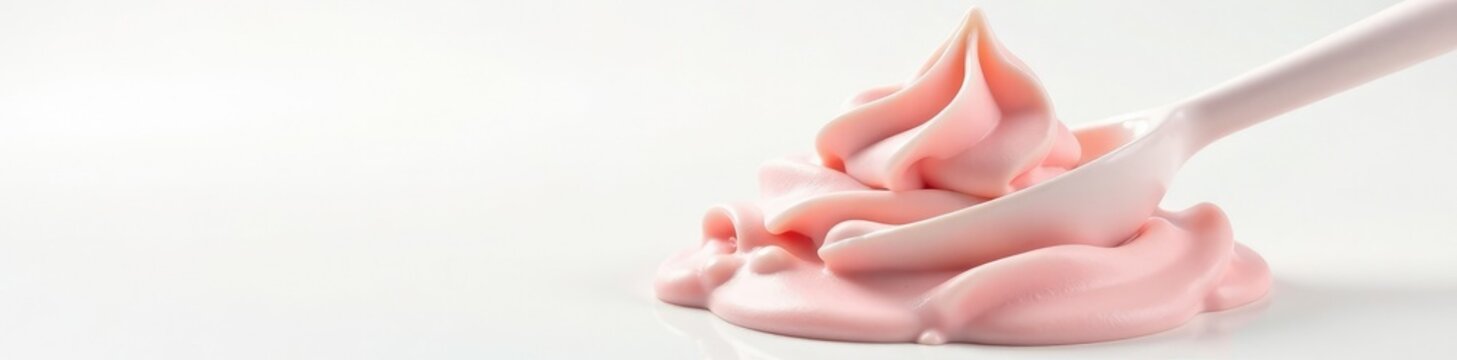 White background with a soft gelato scoop and visible fat globules in the creaminess, background, texture, creaminess