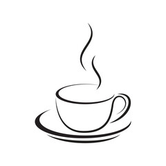 Tea cup vector illustration image in white background.