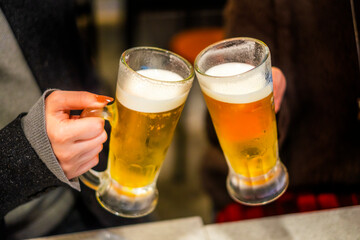 生ビール乾杯