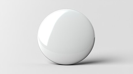 Glossy white circular pin badge, symbolizing branding, accessories, or customizable promotional items for marketing, ideal for merchandise, corporate branding, and creative product design concepts.