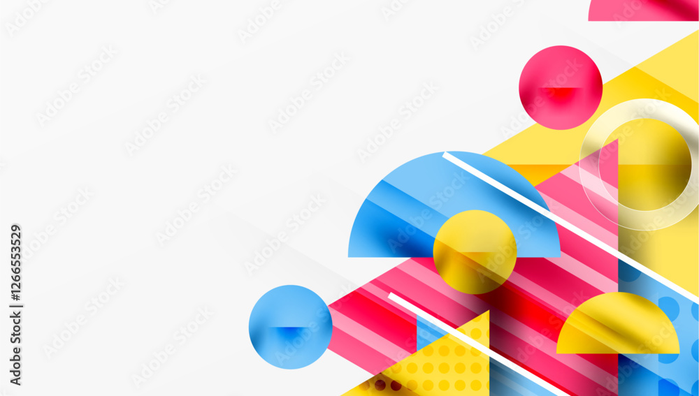Aufkleber Modern geometric background - overlapping triangles with smooth gradients and semi-transparency