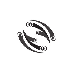 Cable and S letter icon logo design illustration