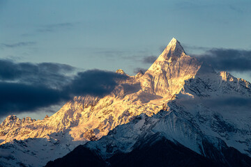sunset over the mountains