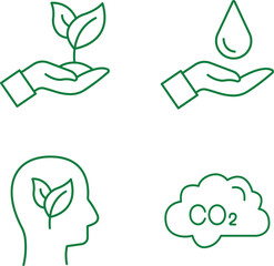 Eco-Conscious Living and Sustainability Icons.