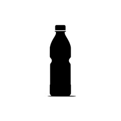 Water Bottle Silhouette: A simple yet powerful silhouette of a plastic water bottle, evoking themes of hydration, refreshment, and environmental consciousness.  
