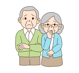 The old couple is worried.