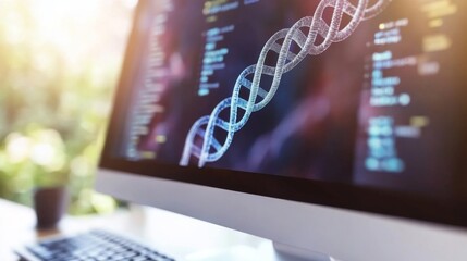 Molecular structure and network communication concept with dna, atoms, and neurons, connected lines and dots in a futuristic medical, scientific, and technological background for chemistry and biotech