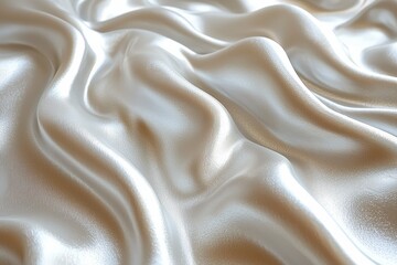 Obraz premium Closeup view of luxurious white satin fabric textured surface highlighting luster and softness