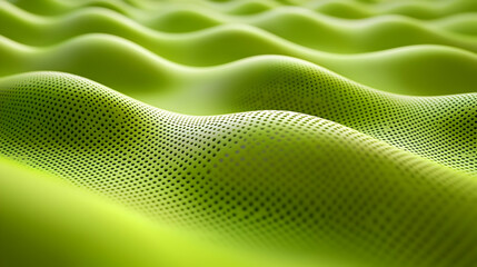 Fototapeta premium Abstract green wavy textured surface