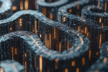 Abstract digital data flow, network, technology background