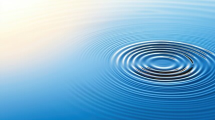 World Water Day Concept, Water Ripples Creating Concentric Circles on a Calm Surface in Natural Light Atmosphere
