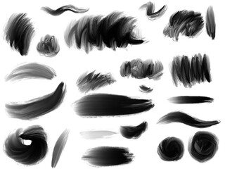 붓먹표현 서예 요소 선 곡선 paint brush 