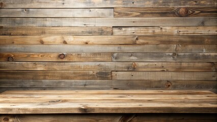 Naklejka premium Rustic Wooden Tabletop and Background for Product Display or Mockup
