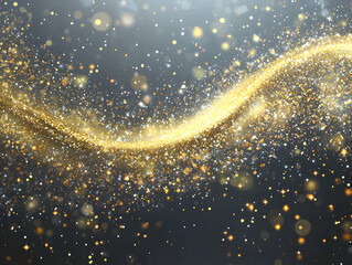 Abstract gold glitter swirl background