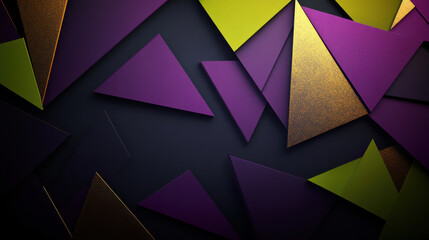 Dynamic geometric background with triangular shapes in purple