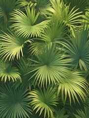 Fan palm leaves background with a textured botanical, organic feel ideal for nature content