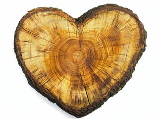 Heart Cut Wood Texture Love and Nature Symbiosis