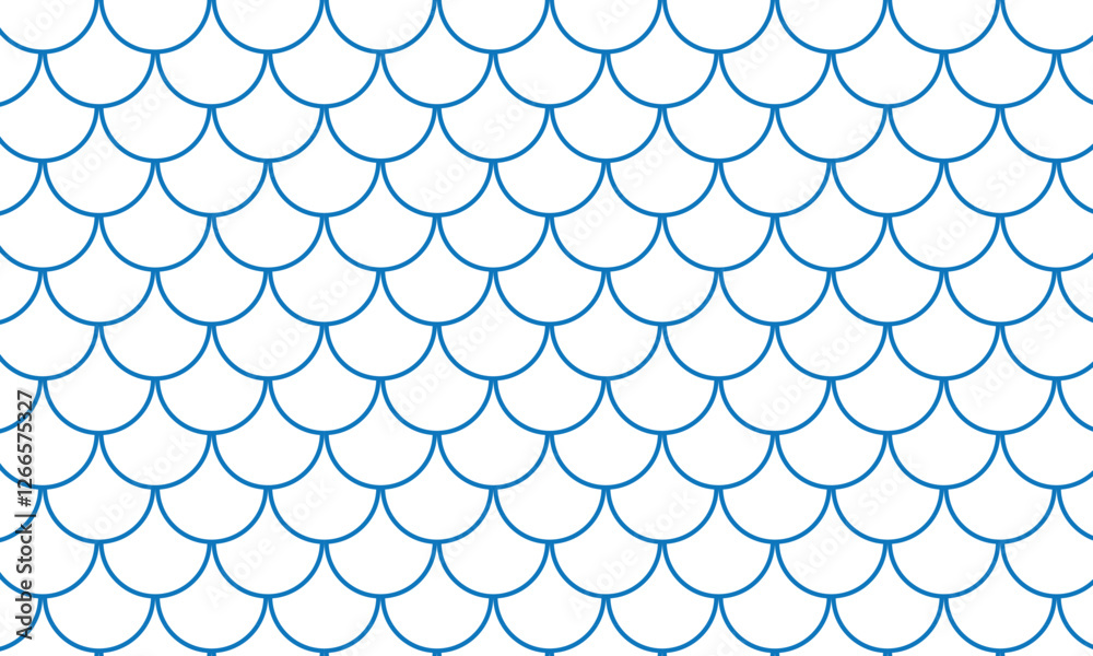 Poster abstract blue fish scale pattern art can be used background.