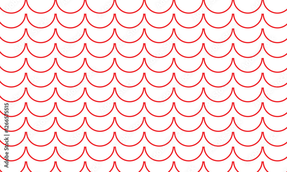 Poster abstract red fish scale pattern art can be used background.