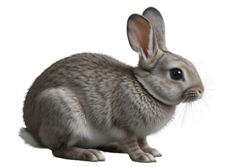 Obraz premium A beautiful rabbit isolated on white background