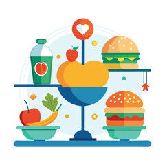 Healthy Eating vs. Unhealthy Eating: A Visual Balance