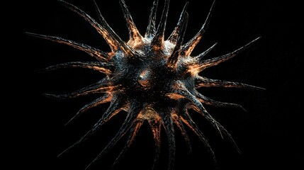Obraz premium Detailed Rendering of Virus Cell