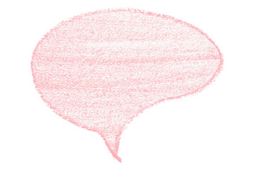 Separate pink speech bubbles on transparent background