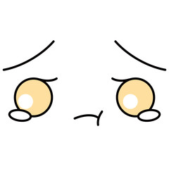 Cute cartoon face characters, comic and animation 