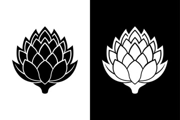 Bold and Healthy Organic Artichoke Icon Design