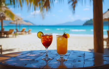  cocktail on the tropical beach