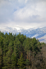 mountain landscape with clouds