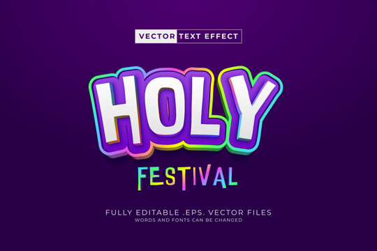 Holi Festival Text Effect